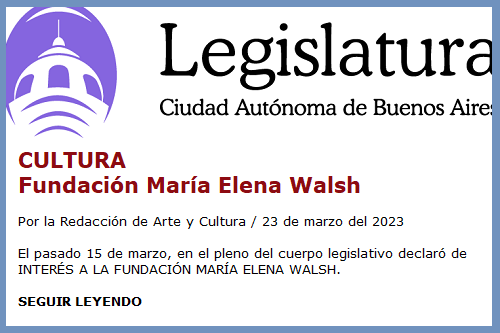 LEGISLATURA MARIA ELENA WALSH